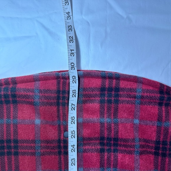 Voyager Jacket Men's Medium Red and Black Plaid Sherpa Fleece Snap Button Up NWT - Picture 5 of 7